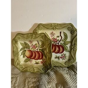 PLATTER 11" and one 8" Scooped Serving Bowl Tabletops Unlimited. Medici Fruit